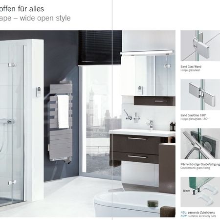 Katalogblätter für kalkabweisendes Glas